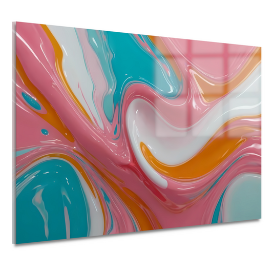 Stromende Kleurrijkheid in Moderne Abstractie acrylglas