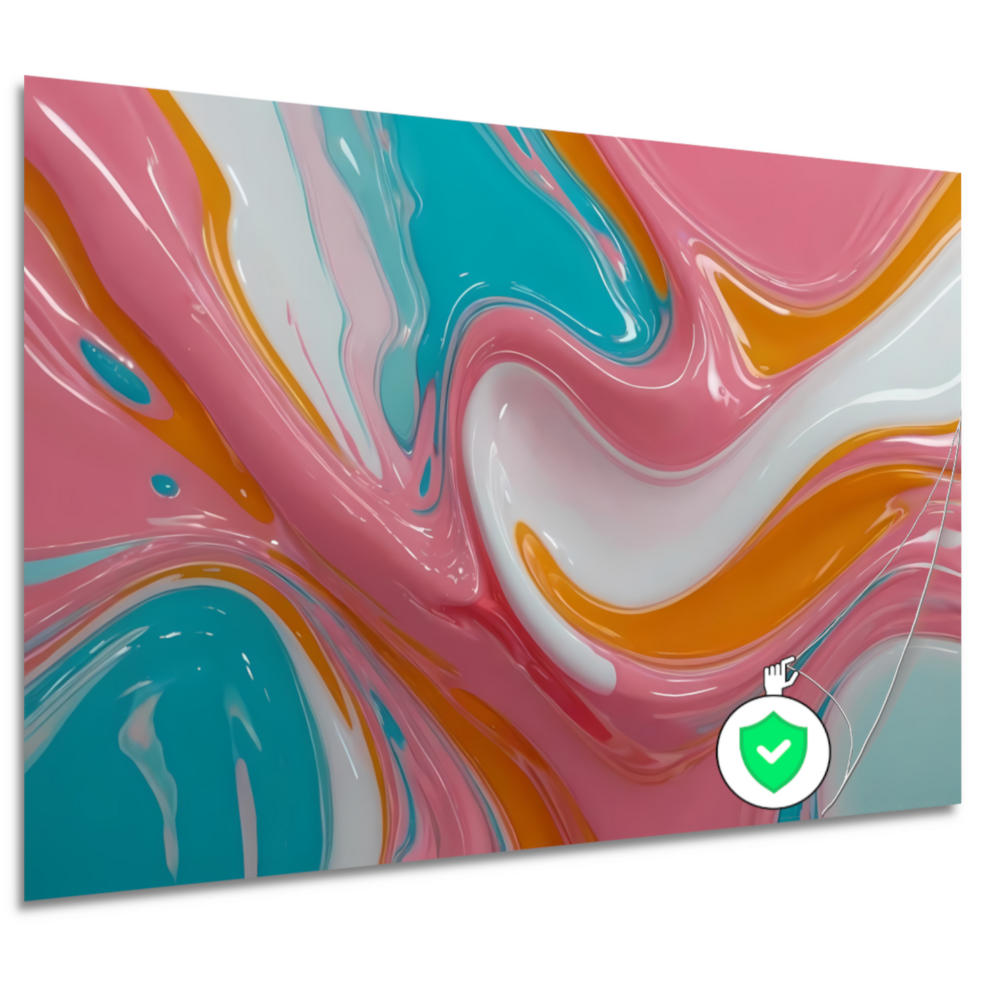 Stromende Kleurrijkheid in Moderne Abstractie poster