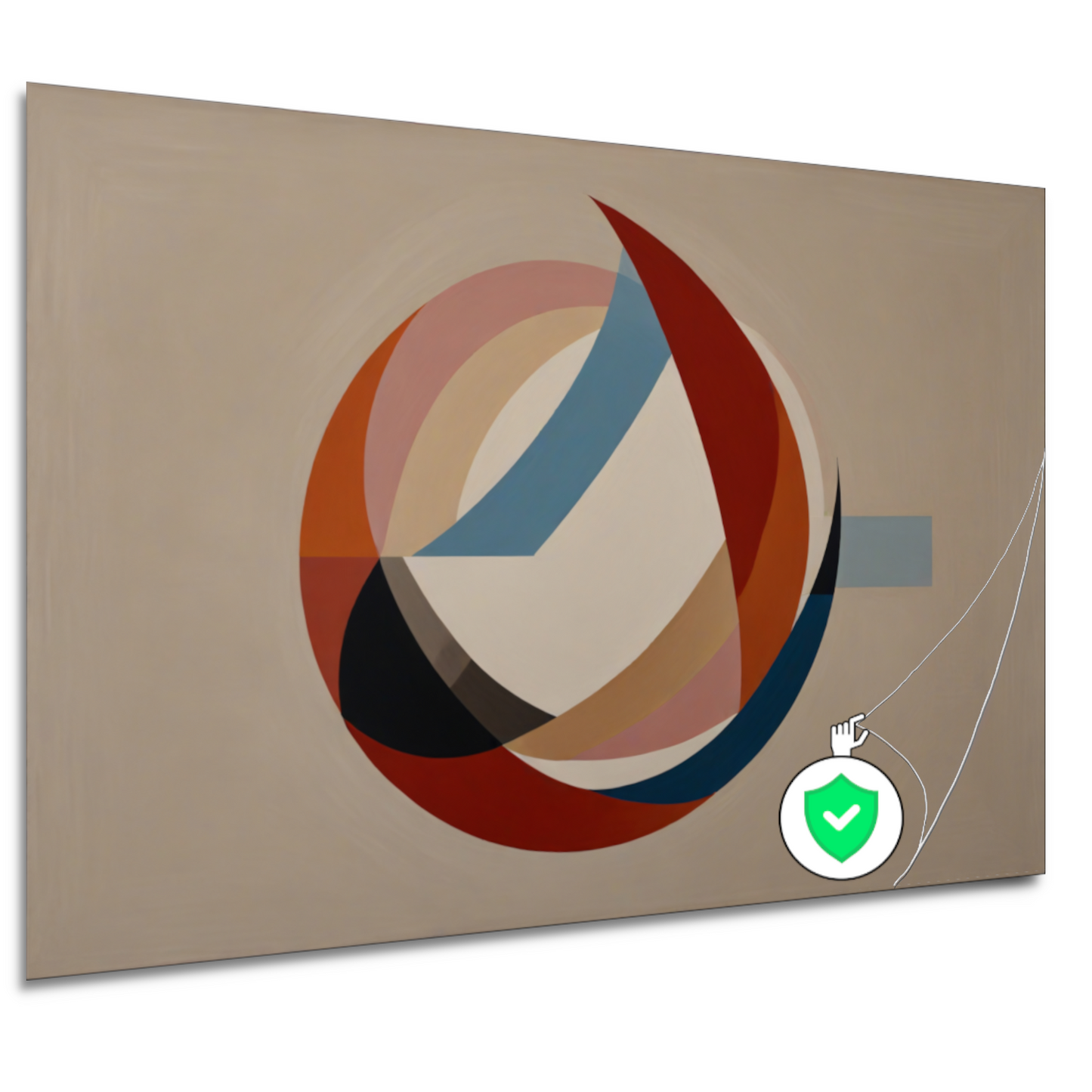 Abstracte symmetrie met cirkels en lijnen poster