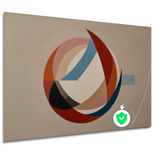 Abstracte symmetrie met cirkels en lijnen poster
