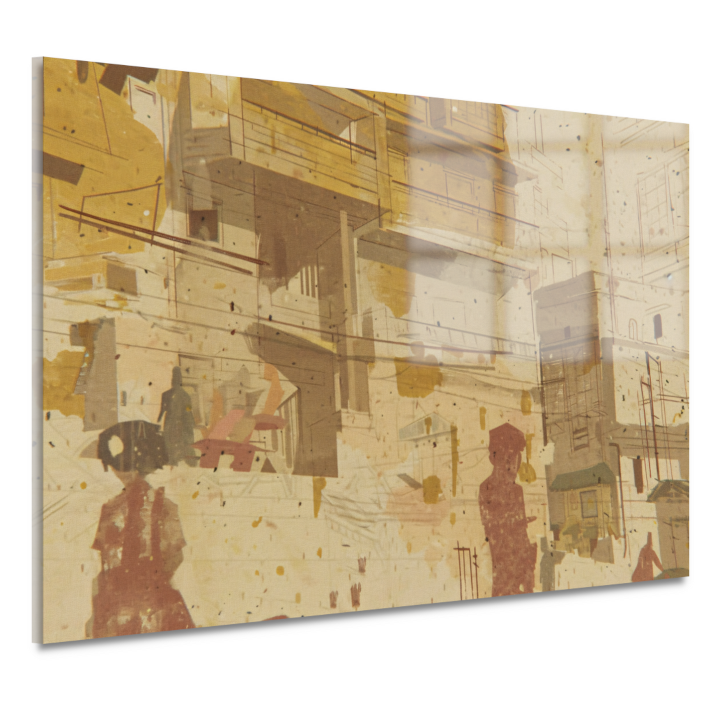 Epressionistische stadsgezicht acrylglas