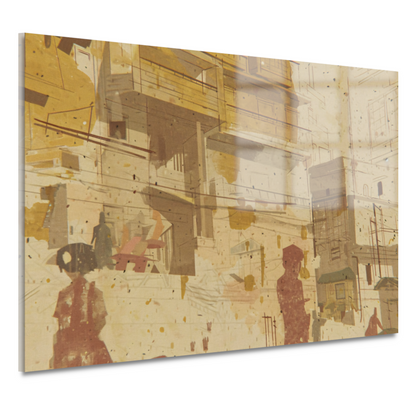 Epressionistische stadsgezicht acrylglas