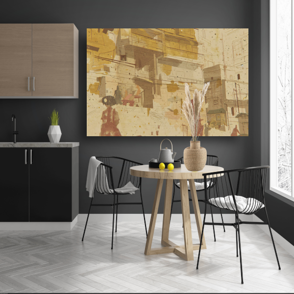 Epressionistische stadsgezicht acrylglas