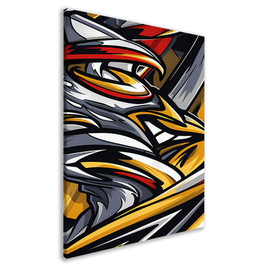 Graffiti Kunstwerk van Koele Kip canvas