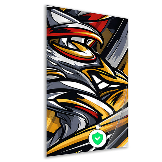 Graffiti Kunstwerk van Koele Kip poster