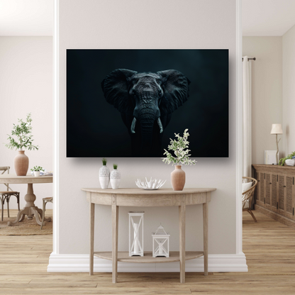 Stille Nacht met de Koning der Dieren canvas