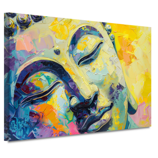 Dynamisch abstract expressionistisch olieverfschilderij in kleur canvas
