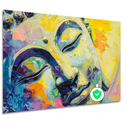 Dynamisch abstract expressionistisch olieverfschilderij in kleur poster