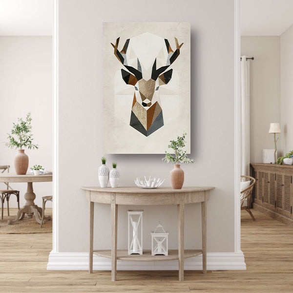 Minimalistisch Hertenhoofd in Geometrische Stijl acrylglas