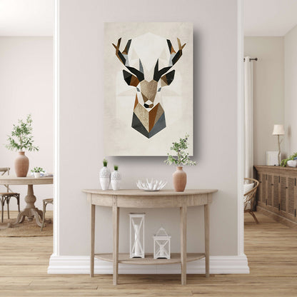 Minimalistisch Hertenhoofd in Geometrische Stijl acrylglas