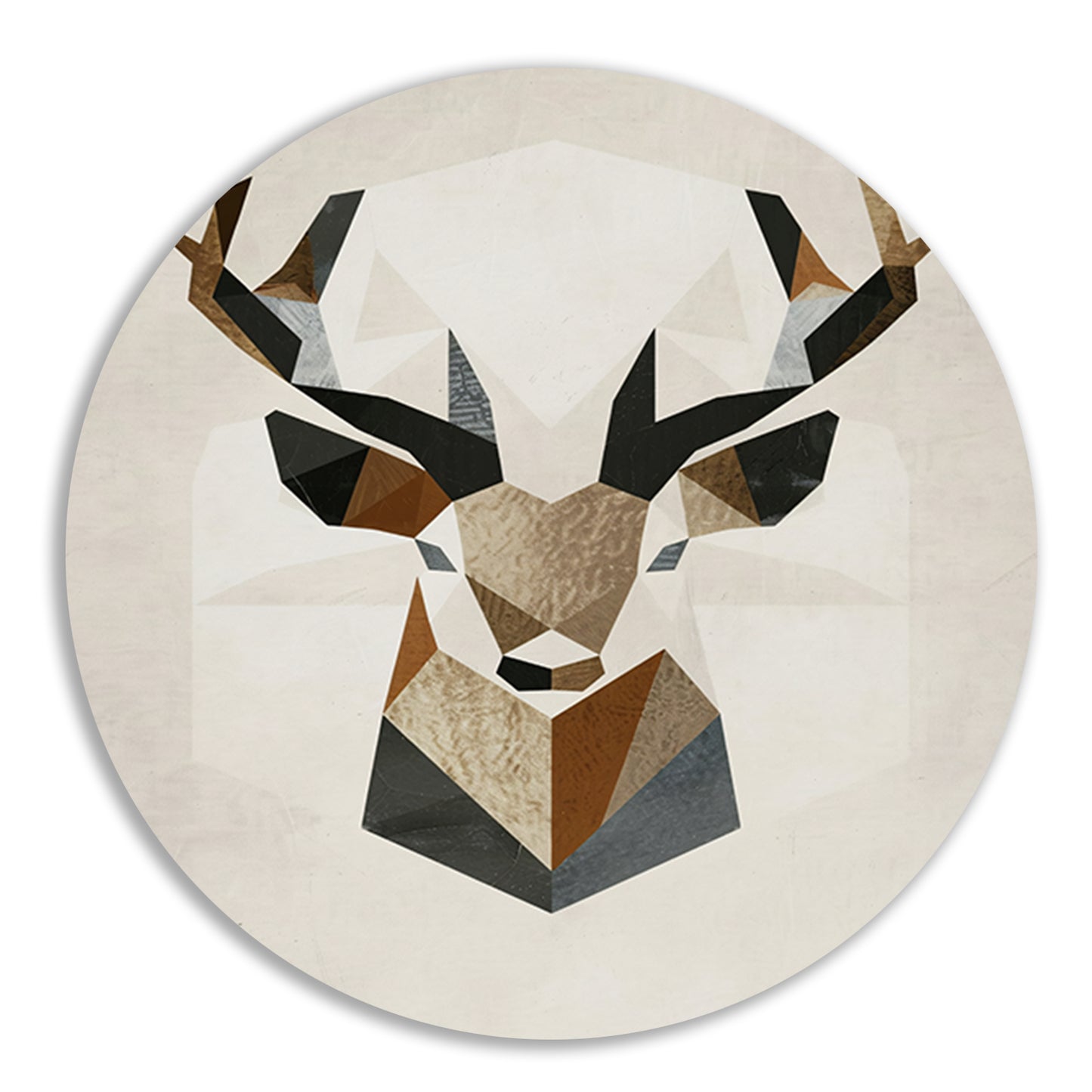 Minimalistisch Hertenhoofd in Geometrische Stijl forex muurcirkel