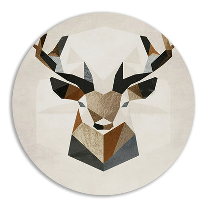 Minimalistisch Hertenhoofd in Geometrische Stijl forex muurcirkel