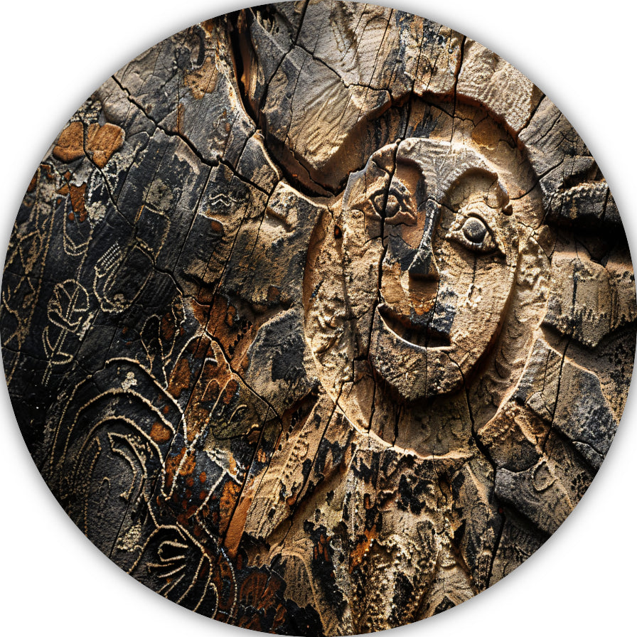 Houten zonnesculptuur forex muurcirkel