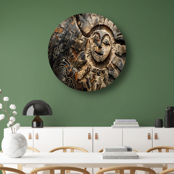 Houten zonnesculptuur forex muurcirkel
