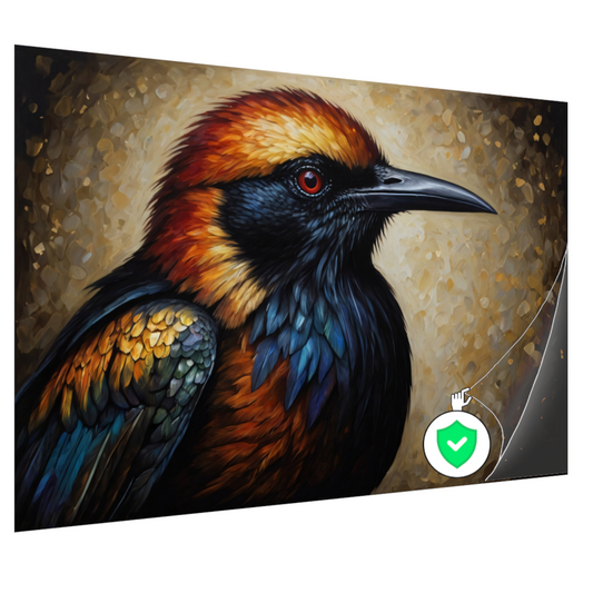 Levendige Aviaire Elegantie in Textuur en Kleur poster