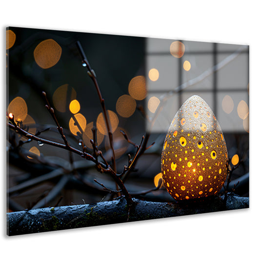 Goud Ei op Tak acrylglas