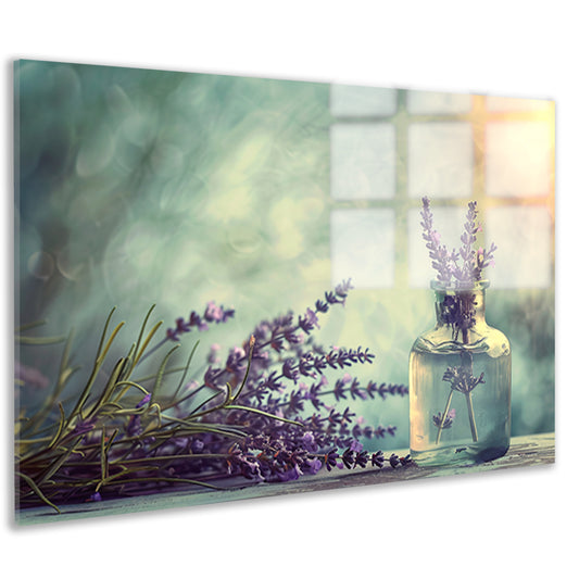 Lavendel stilleven in glas acrylglas