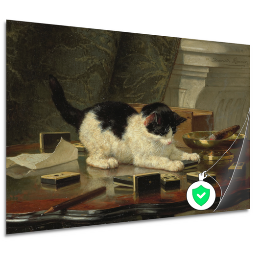 Speelplezier van een Kat - Henriëtte Ronner-Knip poster