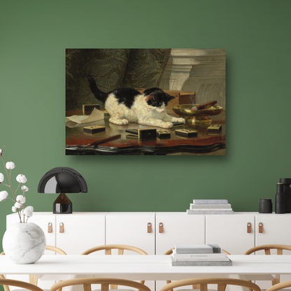 Speelplezier van een Kat - Henriëtte Ronner-Knip poster