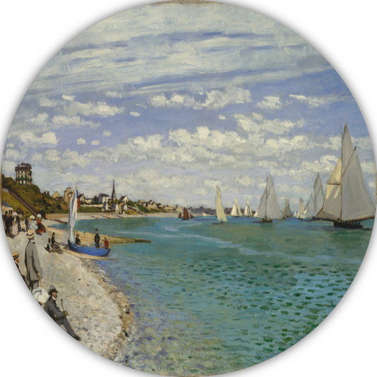 Regatta in Sainte-Adresse - Claude Monet aluminium muurcirkel