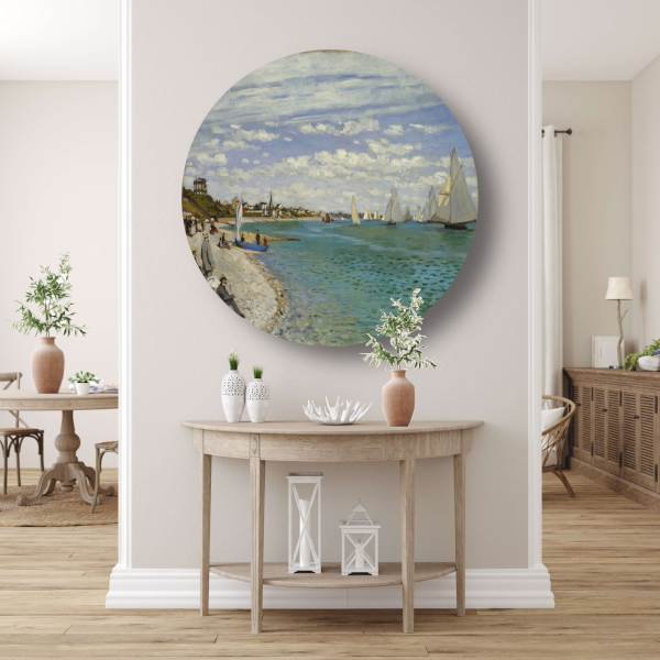 Regatta in Sainte-Adresse - Claude Monet aluminium muurcirkel