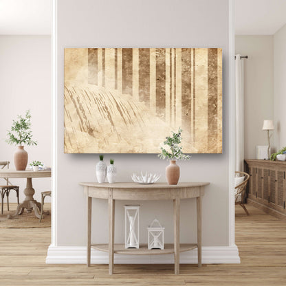 Abstracte sepia waterval met strepen poster