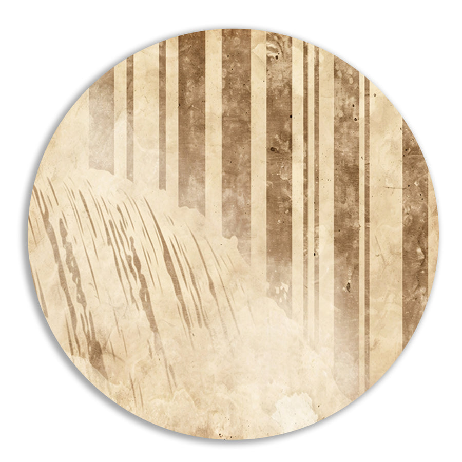 Abstracte sepia waterval met strepen forex muurcirkel