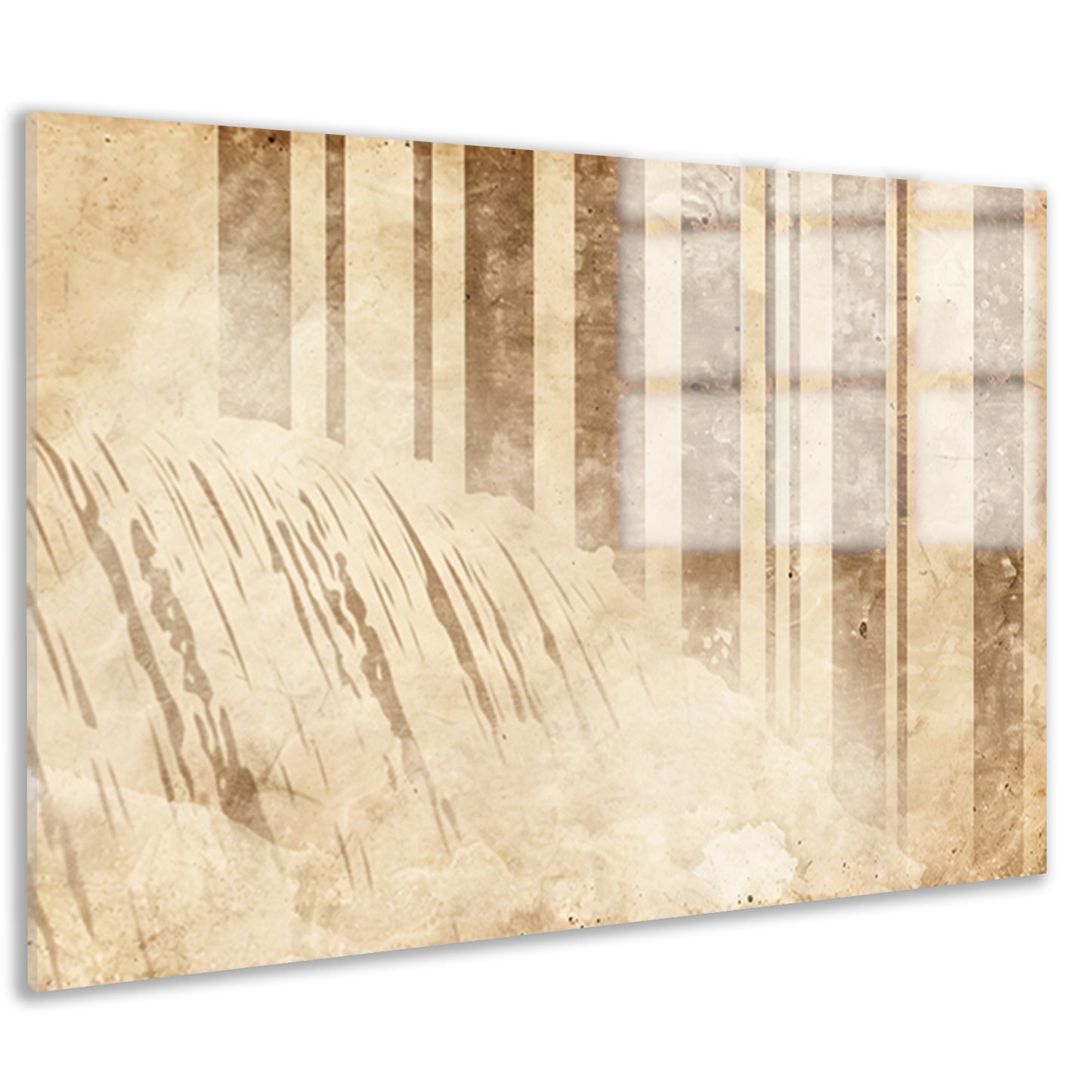 Abstracte sepia waterval met strepen acrylglas