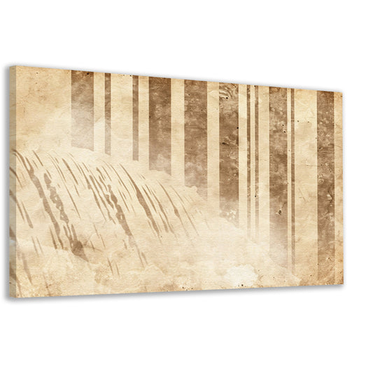Abstracte sepia waterval met strepen canvas