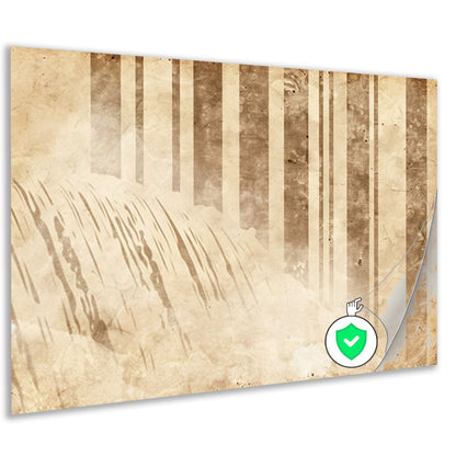 Abstracte sepia waterval met strepen poster