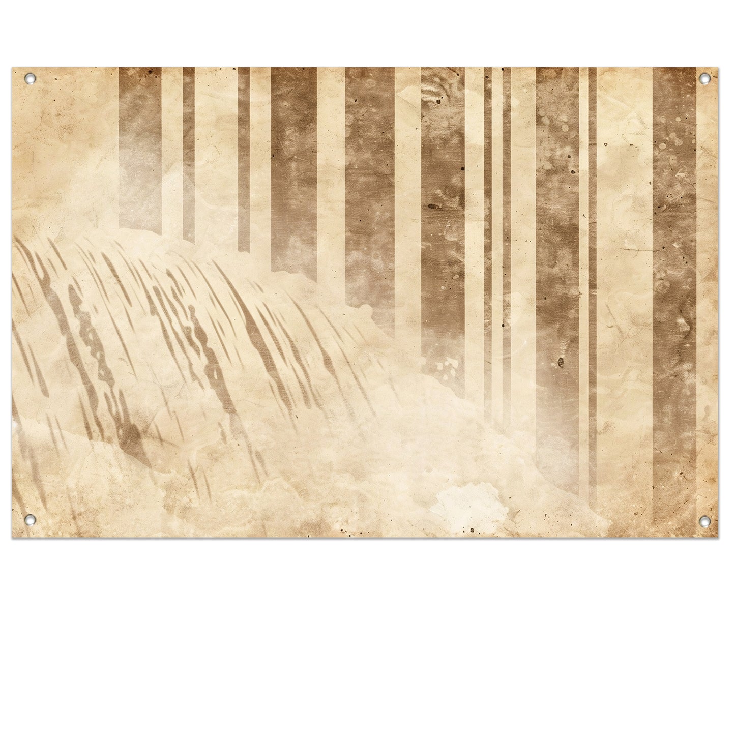 Abstracte sepia waterval met strepen tuinposter