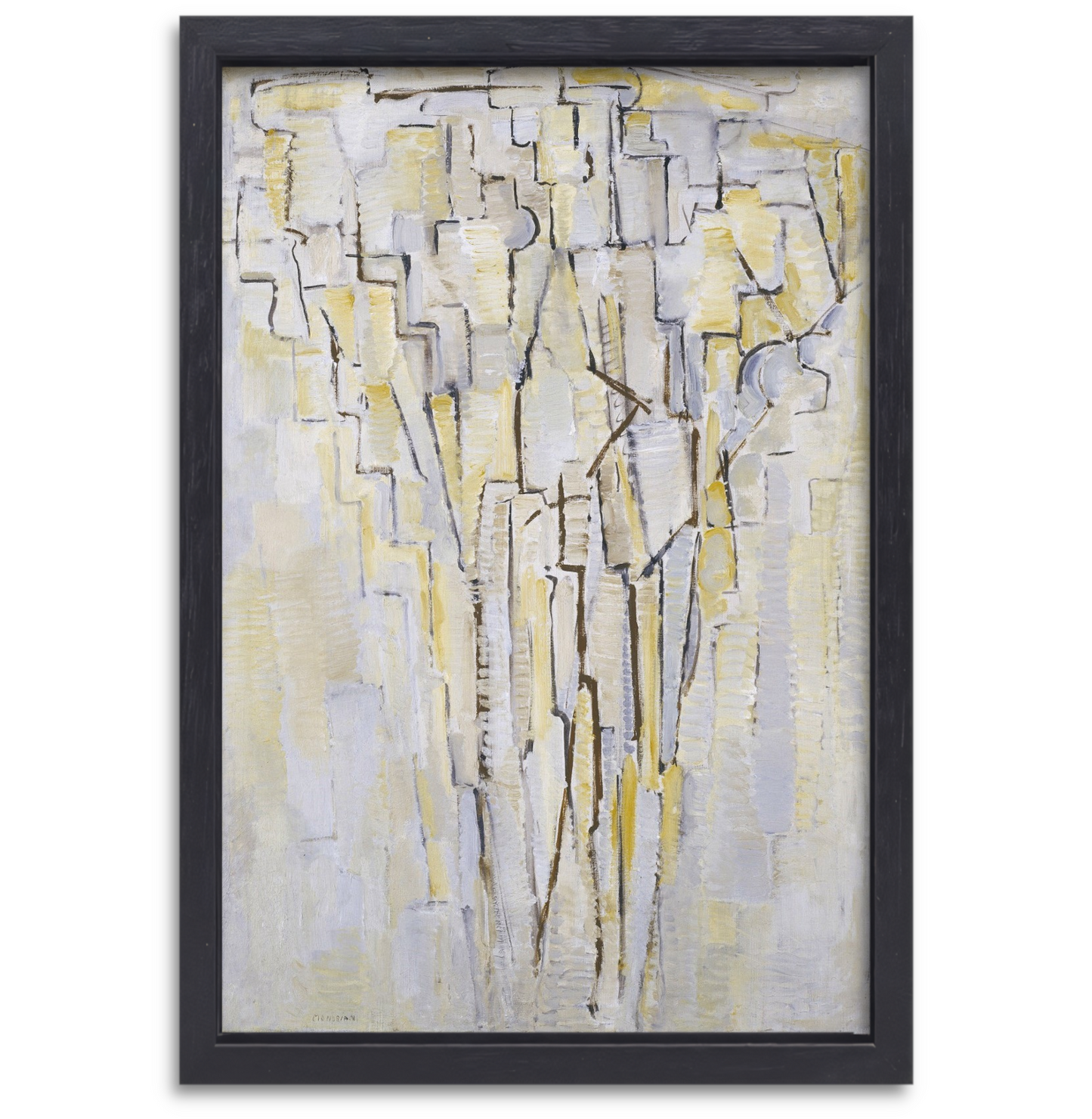 Boom - Piet Mondriaan canvas met baklijst