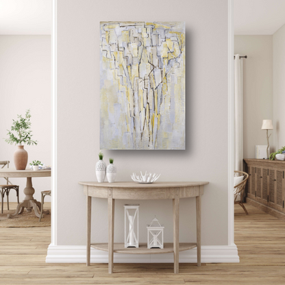 Boom - Piet Mondriaan canvas met baklijst