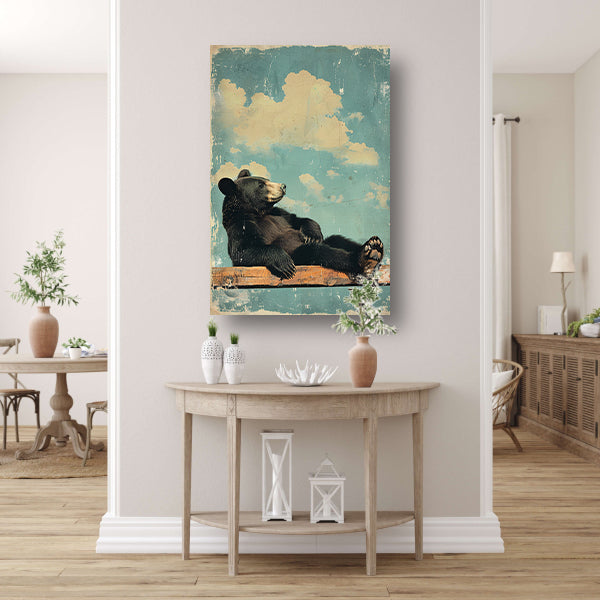 Dromerige Beer in Natuurlijke Habitat canvas