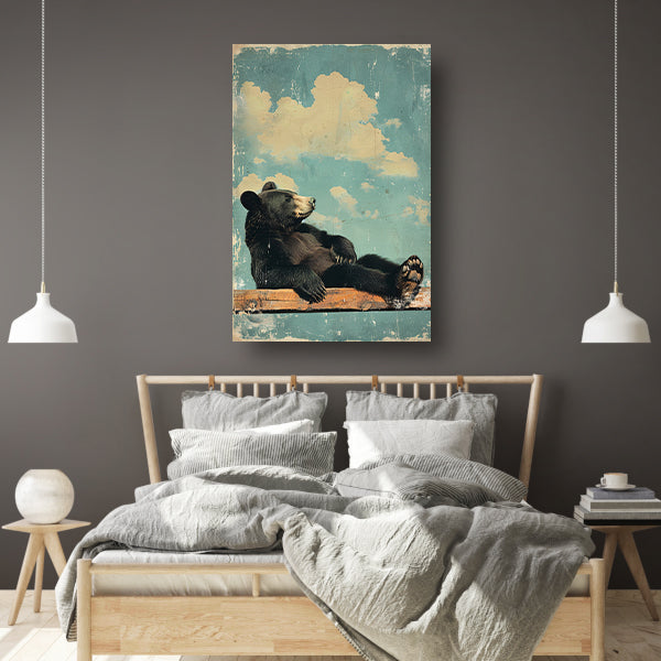 Dromerige Beer in Natuurlijke Habitat canvas
