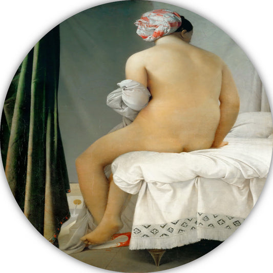 De zwemmer van Valpençon - Jean-Auguste-Dominique Ingres aluminium muurcirkel