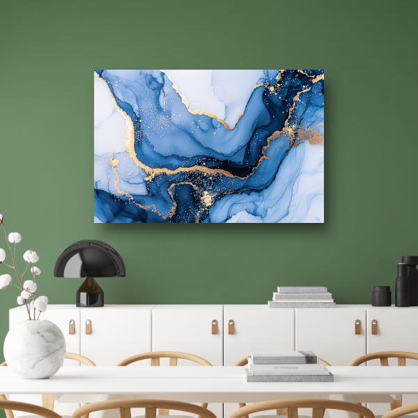 Luxueuze Marmeren Texturen met Gouden Details acrylglas