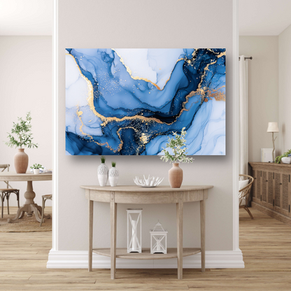 Luxueuze Marmeren Texturen met Gouden Details canvas