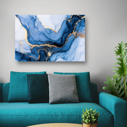 Luxueuze Marmeren Texturen met Gouden Details canvas