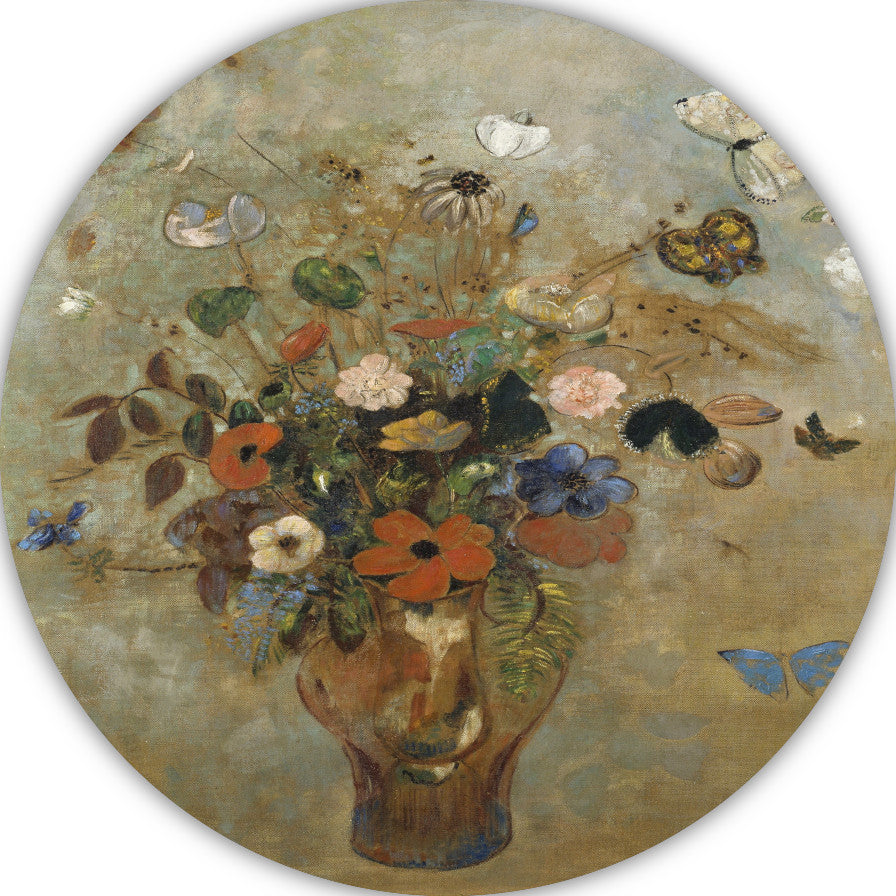 Stilleven met bloemen - Odilon Redon forex muurcirkel