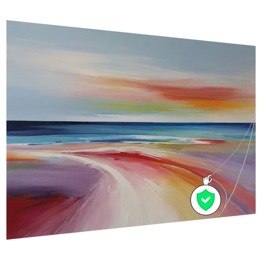 Abstracte Regenboogkleuren van een Strandleven poster