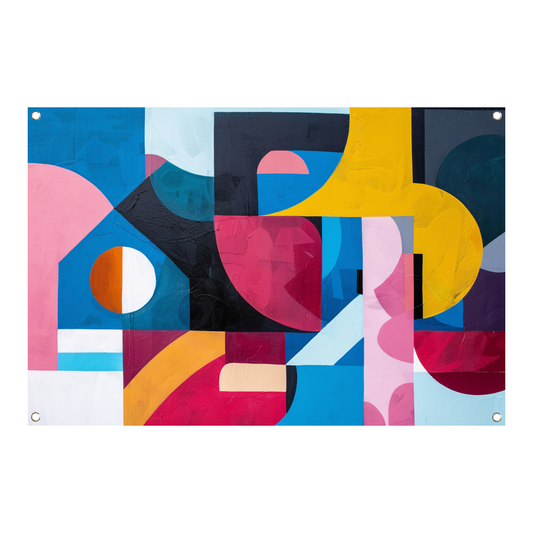 Abstracte Dans van Kleur en Vorm tuinposter
