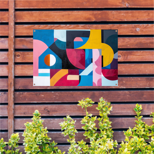 Abstracte Dans van Kleur en Vorm tuinposter
