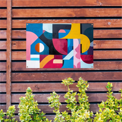 Abstracte Dans van Kleur en Vorm tuinposter