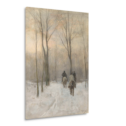 Ruiters in de sneeuw in het Haagse Bos - Anton Mauve Acrylglas