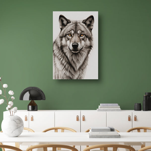 Intense Blik van een Grijze Wolf acrylglas