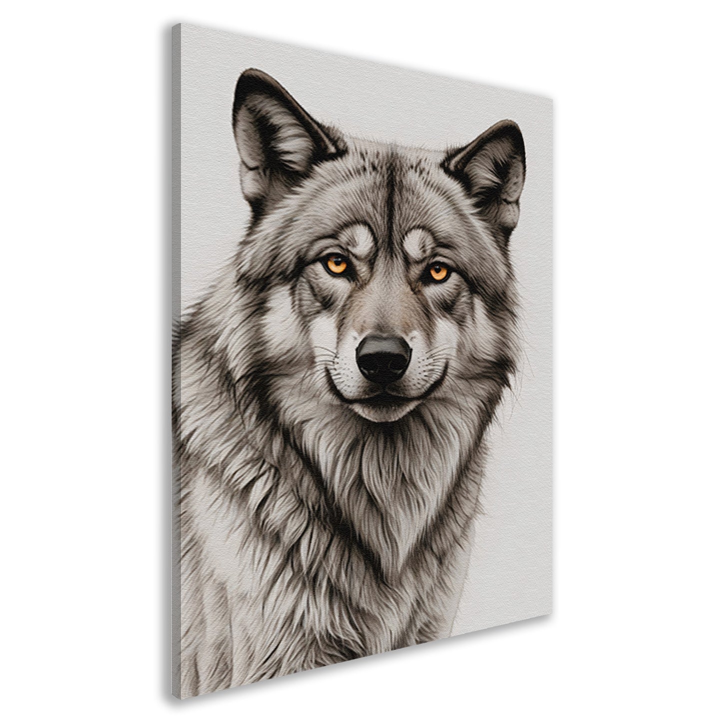 Intense Blik van een Grijze Wolf canvas