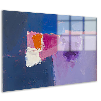 Abstract schilderij met kleurrijke vormen acrylglas