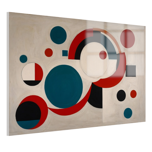 Abstracte Dans van Geometrische Vormen en Kleur acrylglas