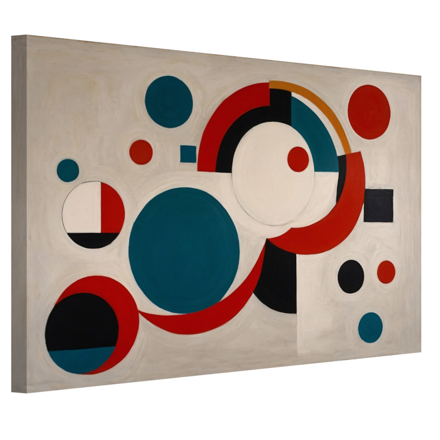 Abstracte Dans van Geometrische Vormen en Kleur canvas